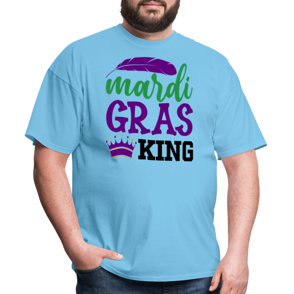 Mardi Gras King Shirt For Men Carnival Season T-shirt - aquatic blue