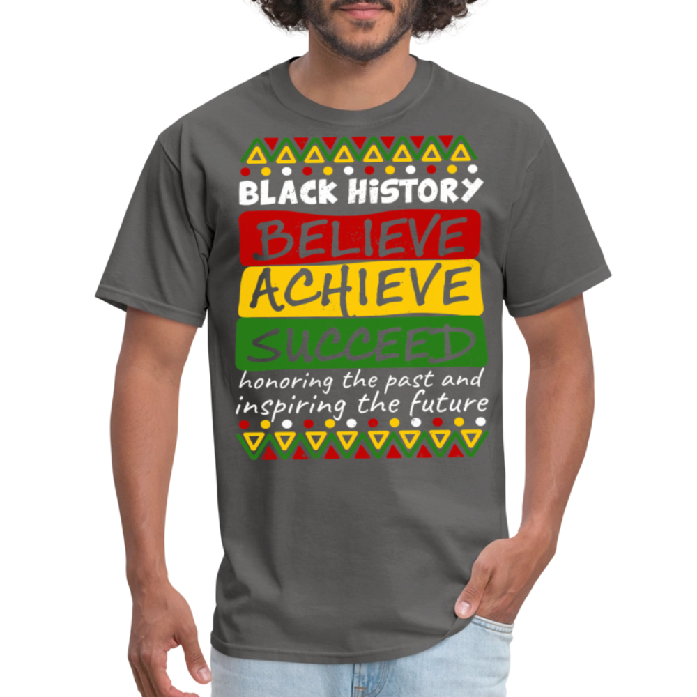 Black Culture Awareness Honoring The Past Inspiring The Future T-Shirt - charcoal