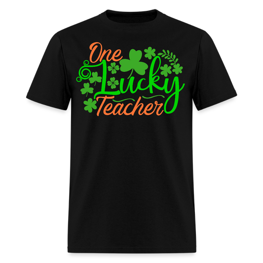 One Lucky Teacher St Paddy’s T-shirt - black