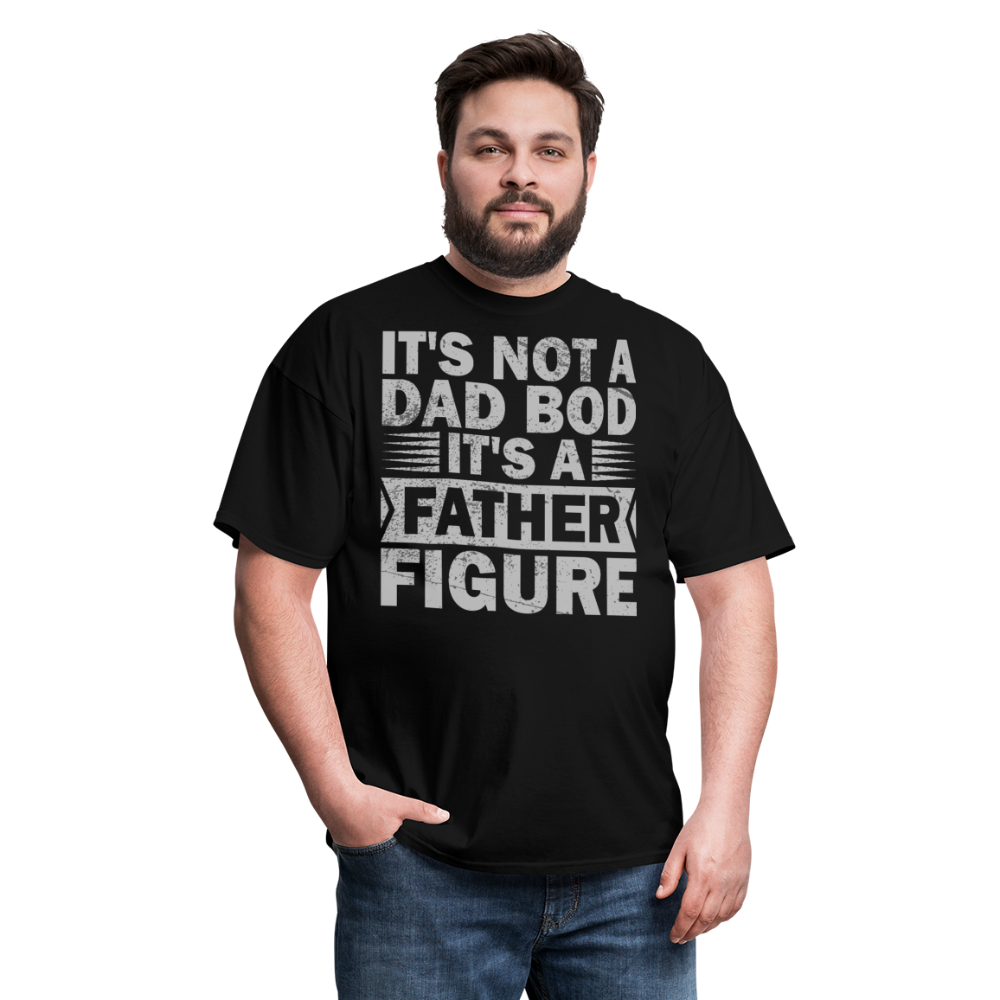 Funny Dad Bod T-shirt For Men Father Figure Shirt - black