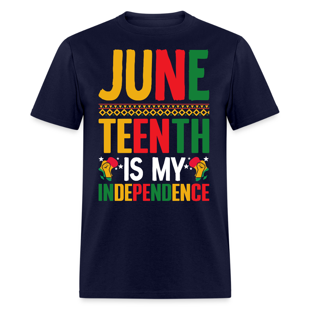 Juneteenth Independence Black History Celebration T-shirt - navy