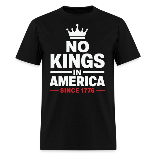 No Kings In America Since 1776 Patriotic T-Shirt - black