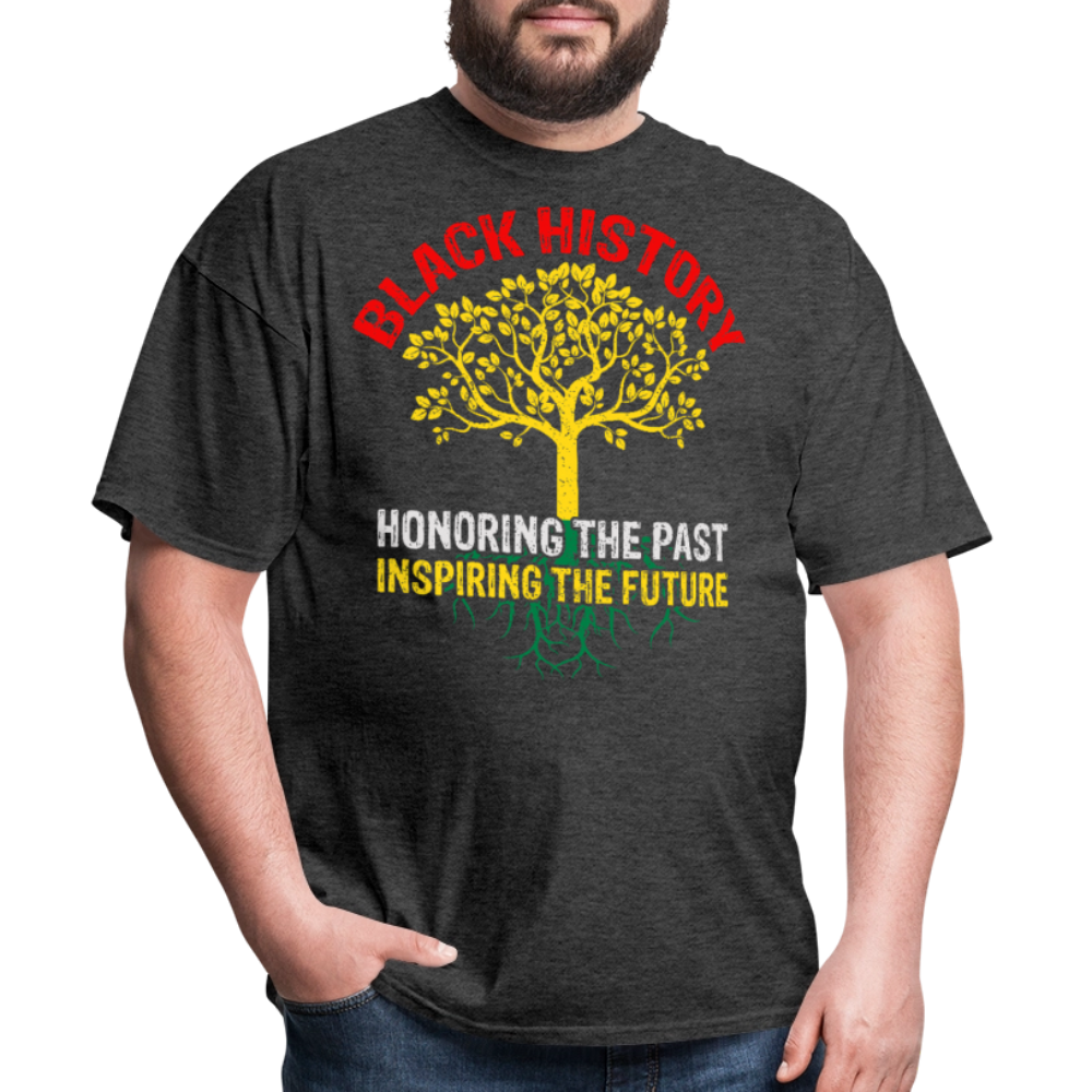 Honoring Black History Shirt Inspiring the Future Unisex T-Shirt - heather black