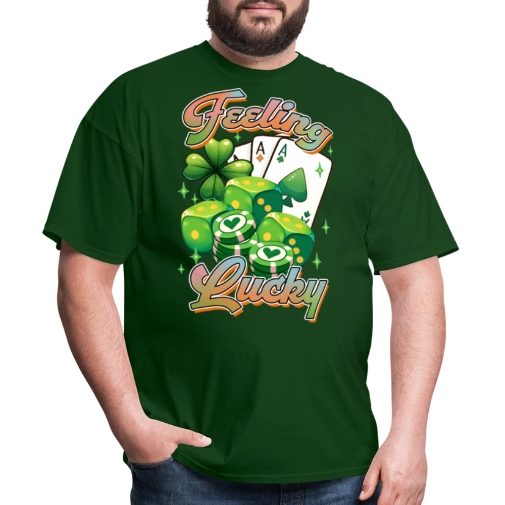 St Patrick’s Day lucky Gambling T-shirt - forest green