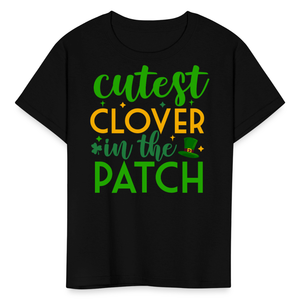 Cutest Clover In The Patch Kids T-shirt - black