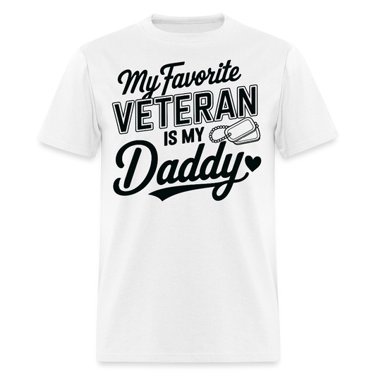 My Favorite Veteran Is My Daddy T-Shirt - white