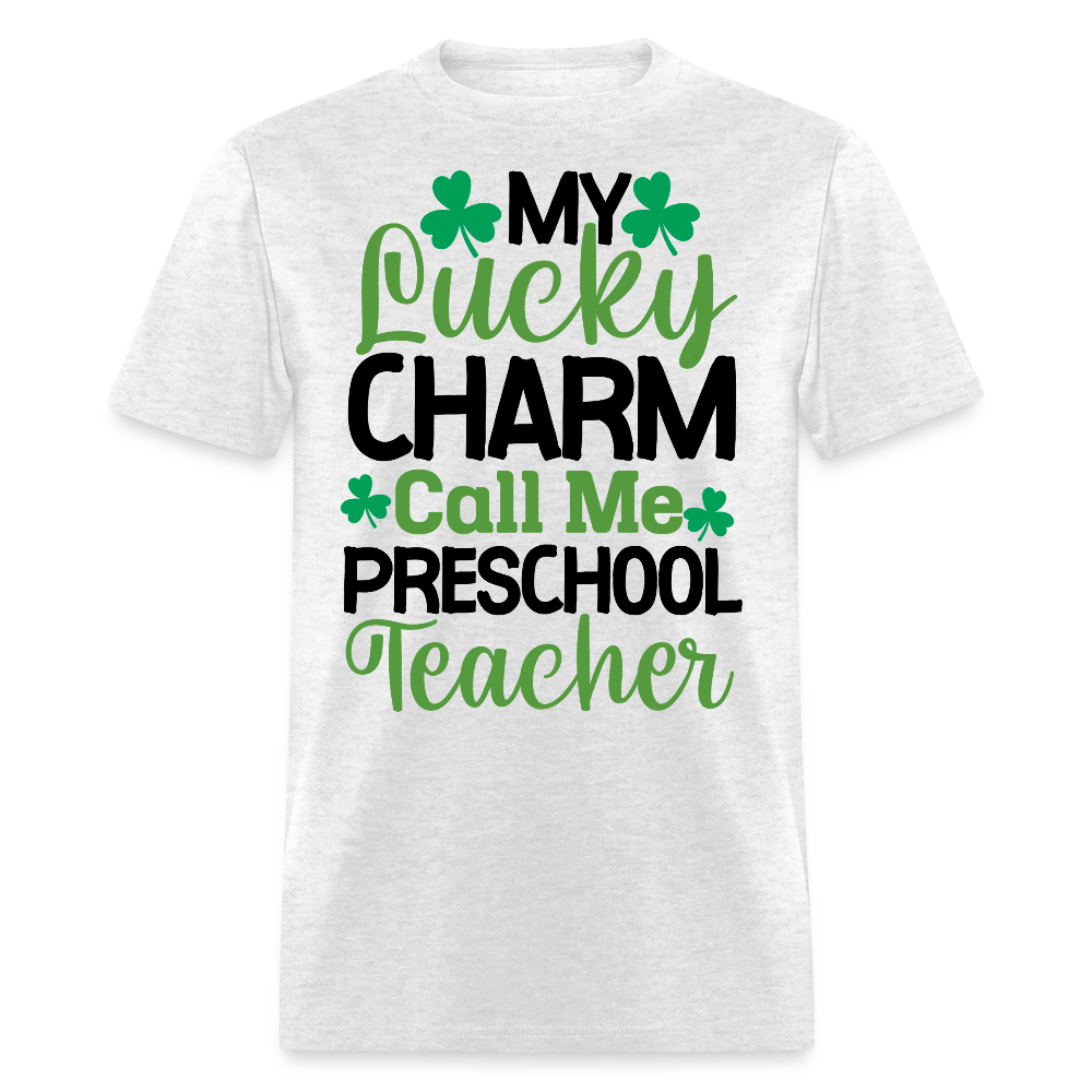 Lucky Charm Teacher Gift Ideas Preschool Teacher T-shirt - light heather gray
