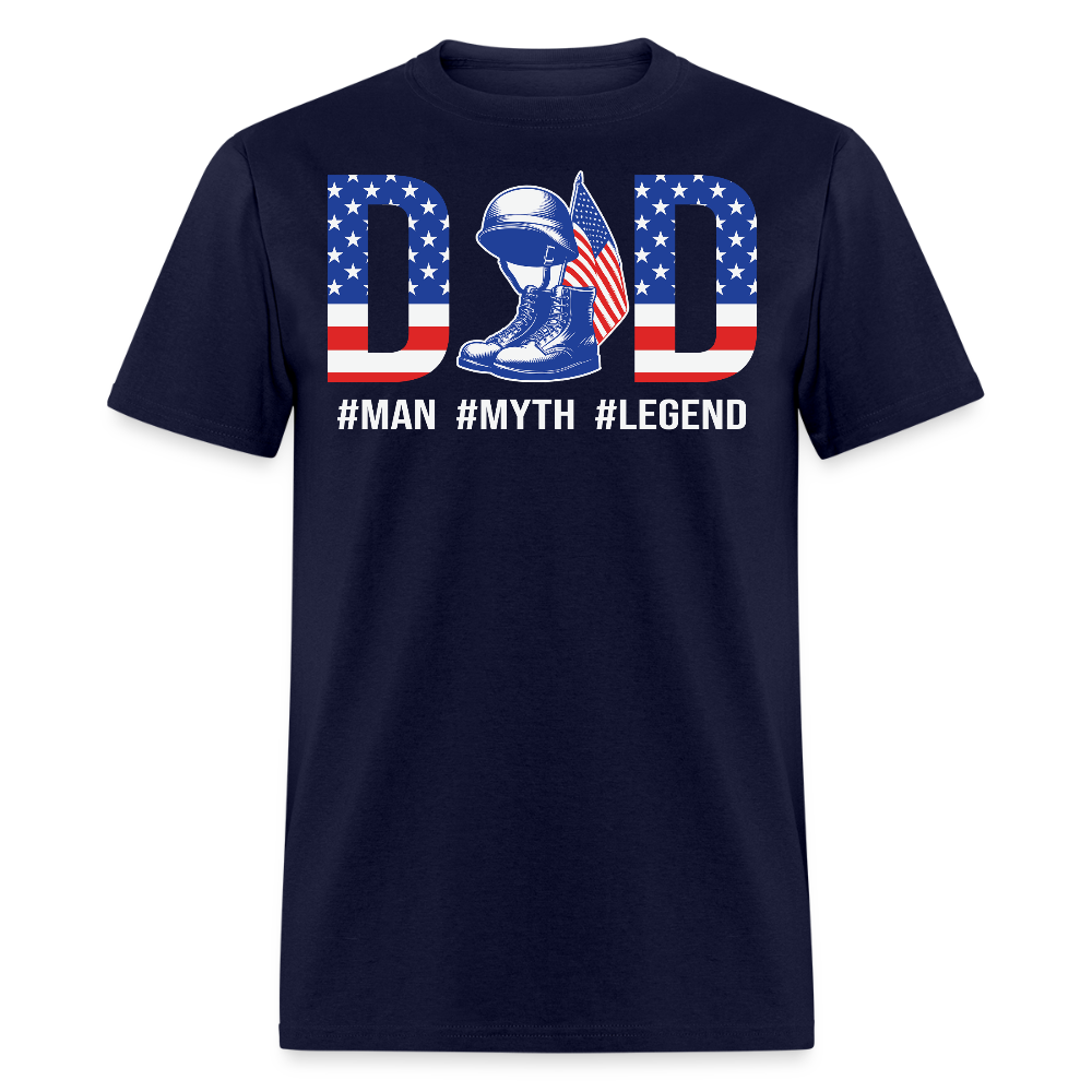 Man Myth Legend Dad Memorial Day T-shirt - navy
