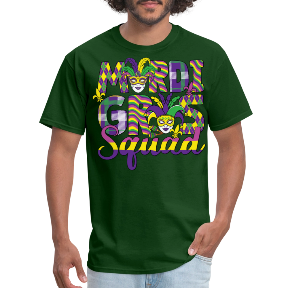 Funny And Festive Mardi Gras Party T-shirt - forest green