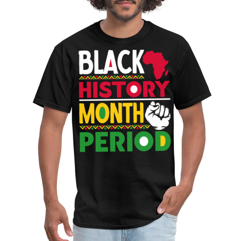 Black pride Fist Graphic Tee Black History Month Celebration T-shirt - black