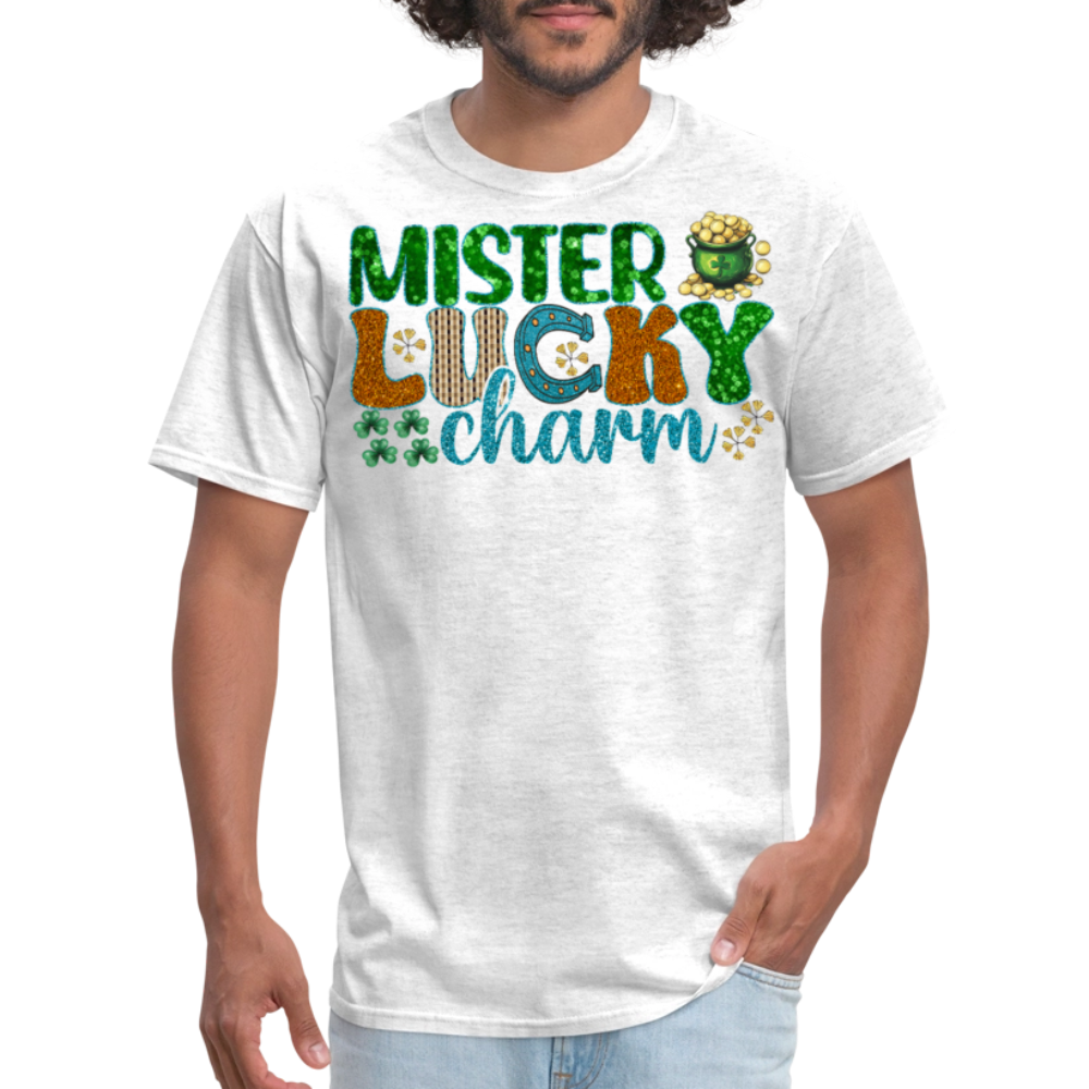 Mister Lucky Charm St Paddy’s Day T-shirt - light heather gray