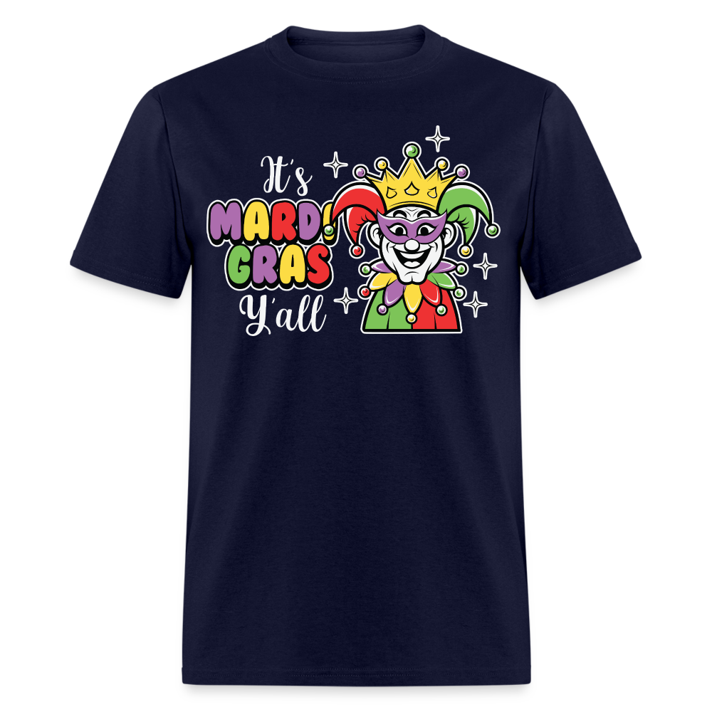 It’s Mardi Gras Y’all Shirt For Party Lovers Mardi Gras Jester T-shirt - navy