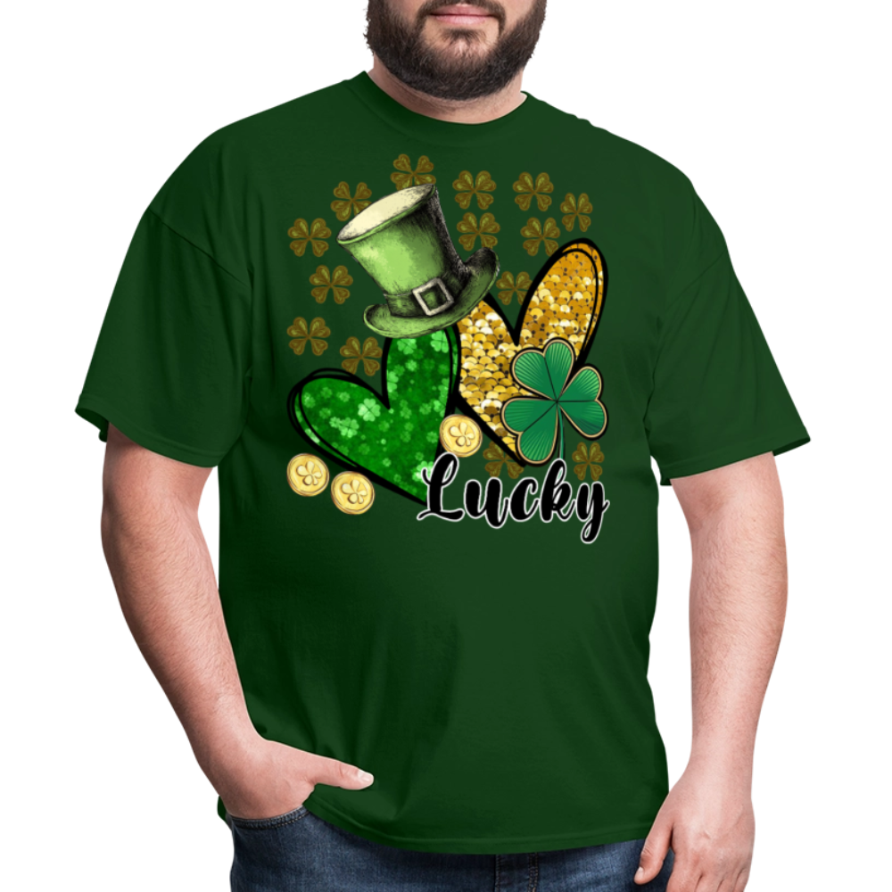 St Patrick’s Day Lucky Charm T-shirt - forest green