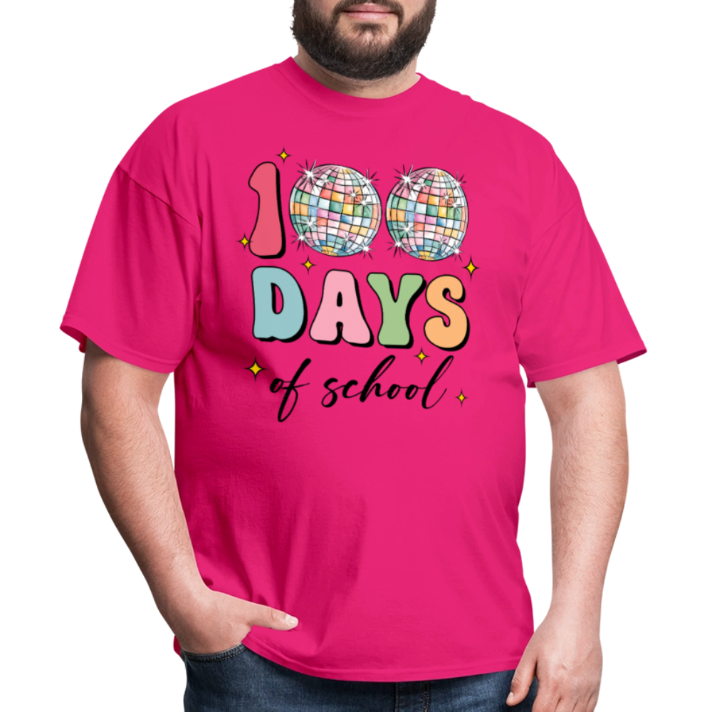 Colorful Teacher Appreciation Gifts Best 100Days Of School T-shirt - fuchsia