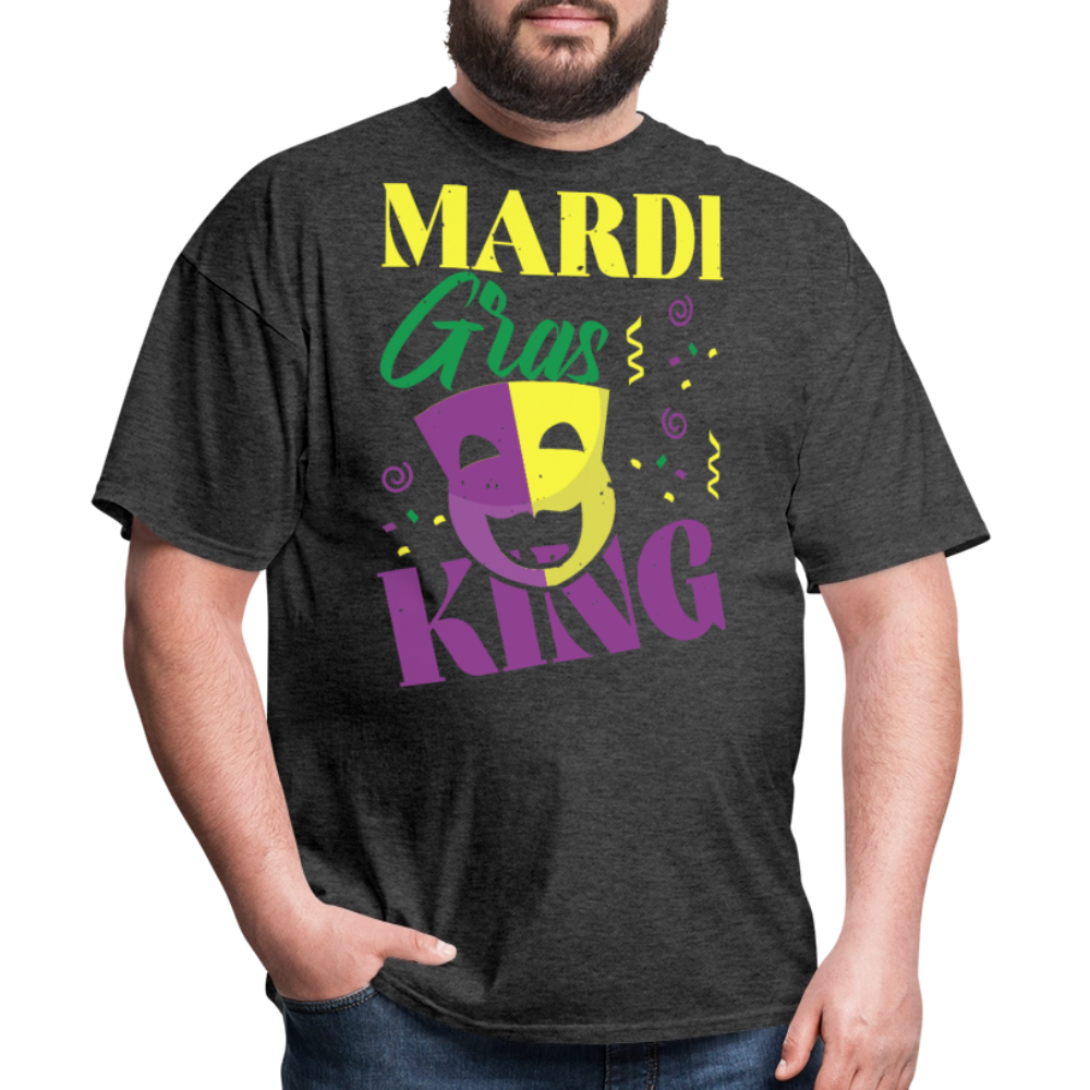 Masquerade Mask Tee Funny Mardi Gras King T-shirt - heather black