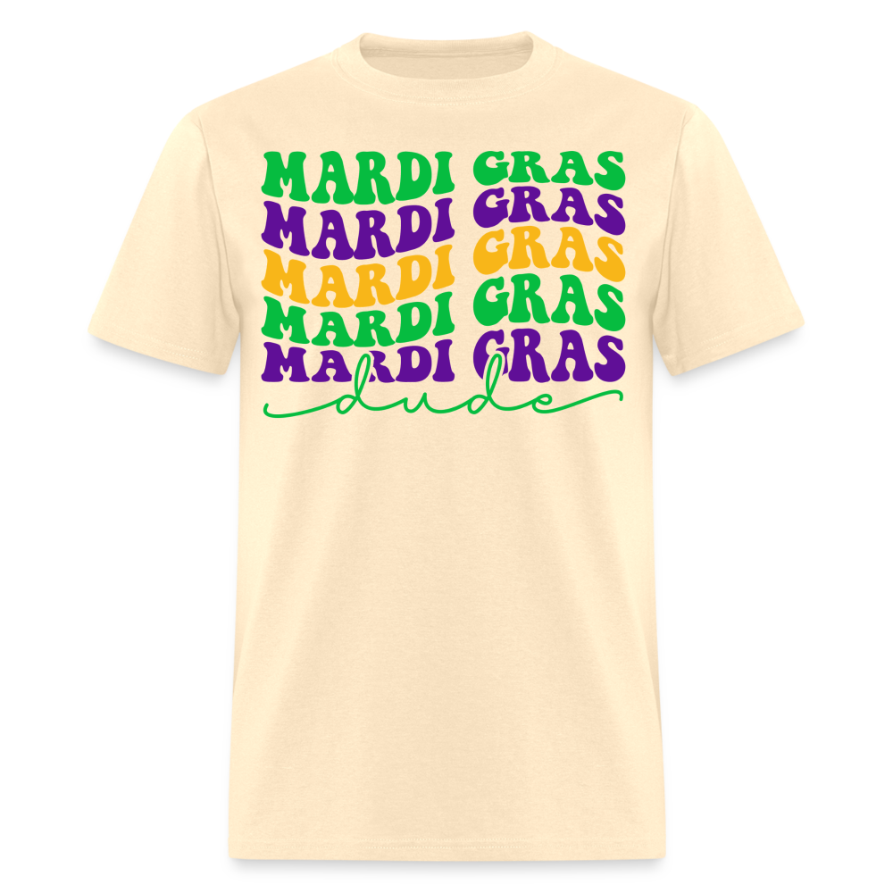 Retro-style Mardi Gras Shirt New Orleans Festival T-shirt - natural