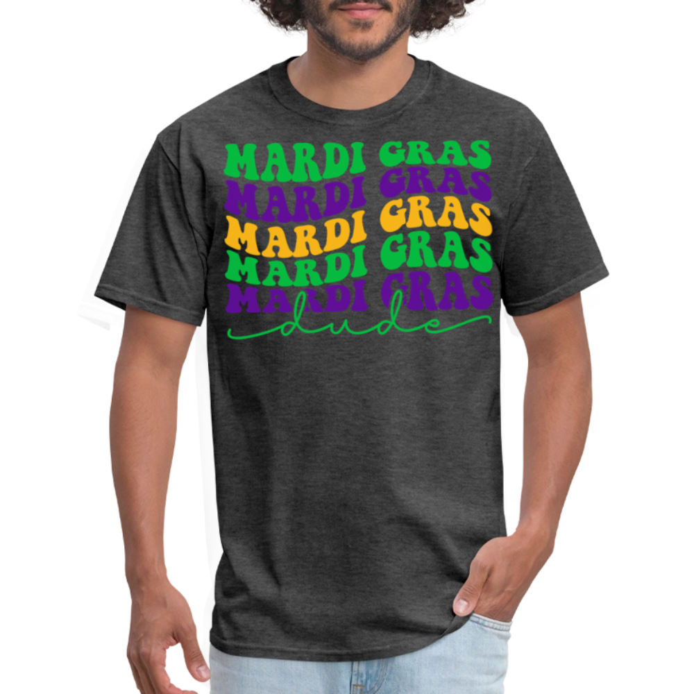 Retro-style Mardi Gras Shirt New Orleans Festival T-shirt - heather black