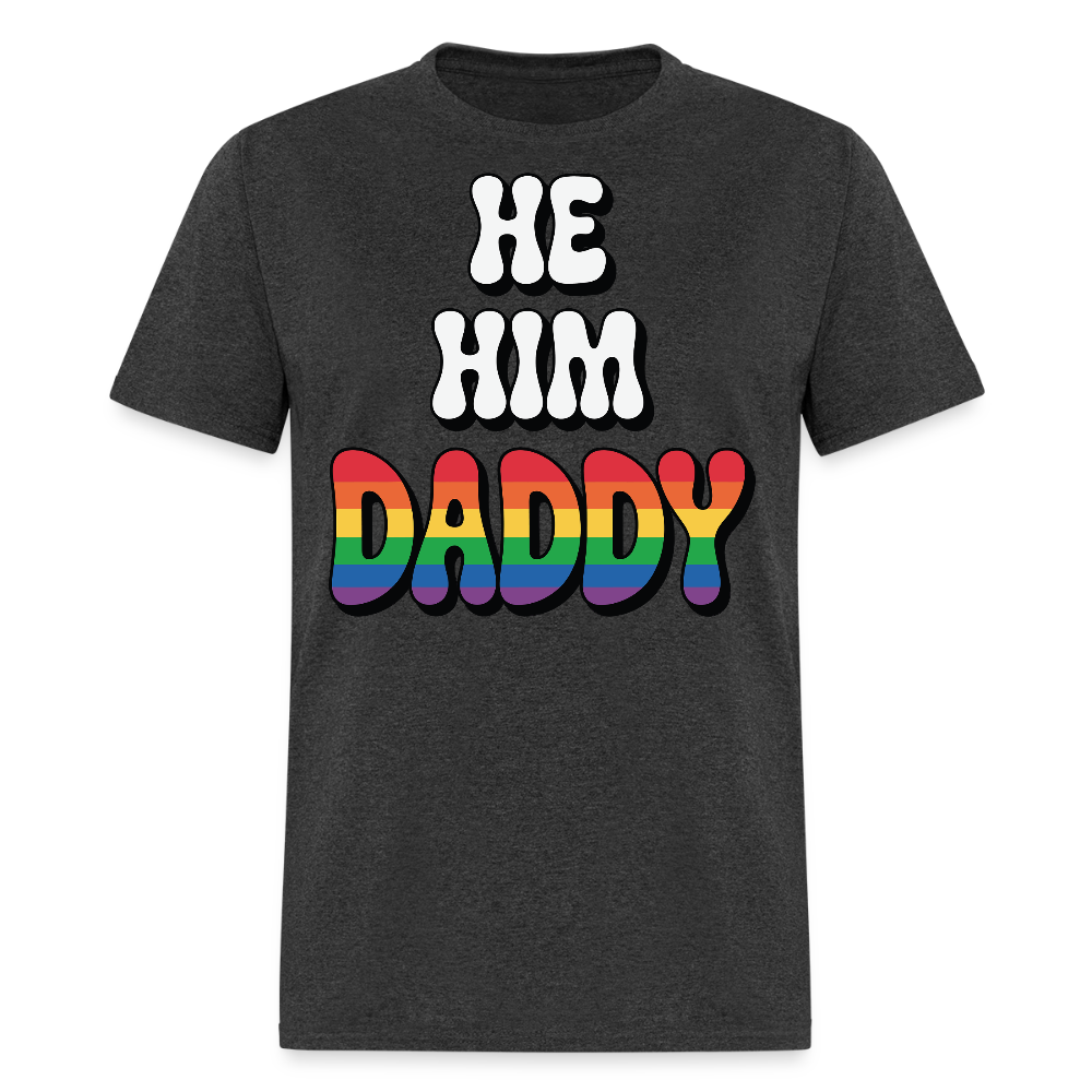 Rainbow Daddy Pride T-shirt - heather black