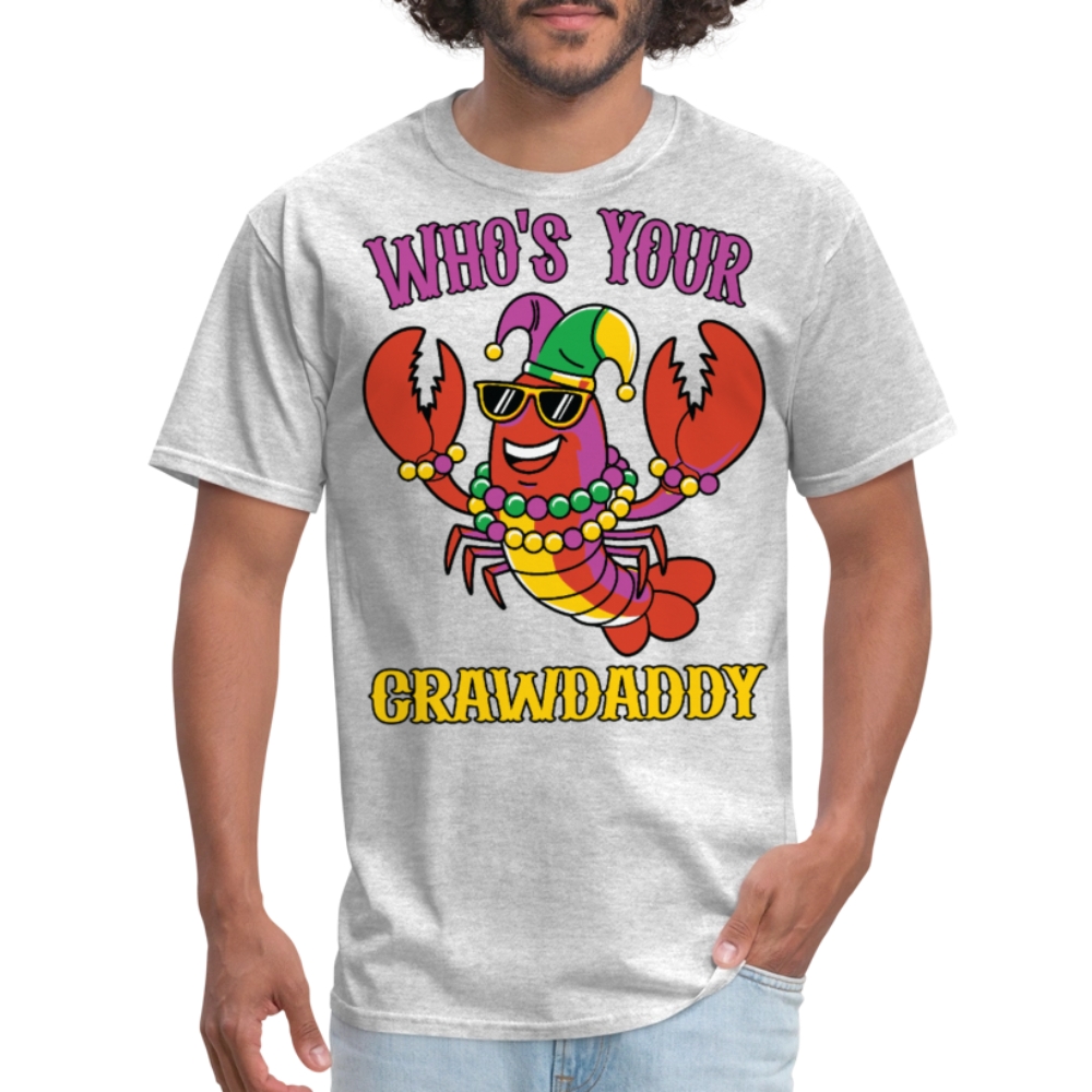 Crawfish Boil Party Outfit Who’s Your Crawdaddy Mardi Gras T-shirt - heather gray