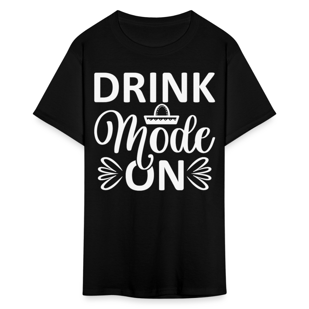 Fiesta Mode On Funny Drinking Party T-Shirt - black