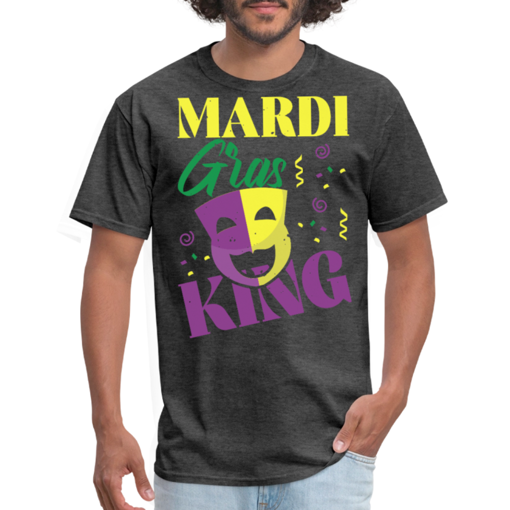 Masquerade Mask Tee Funny Mardi Gras King T-shirt - heather black