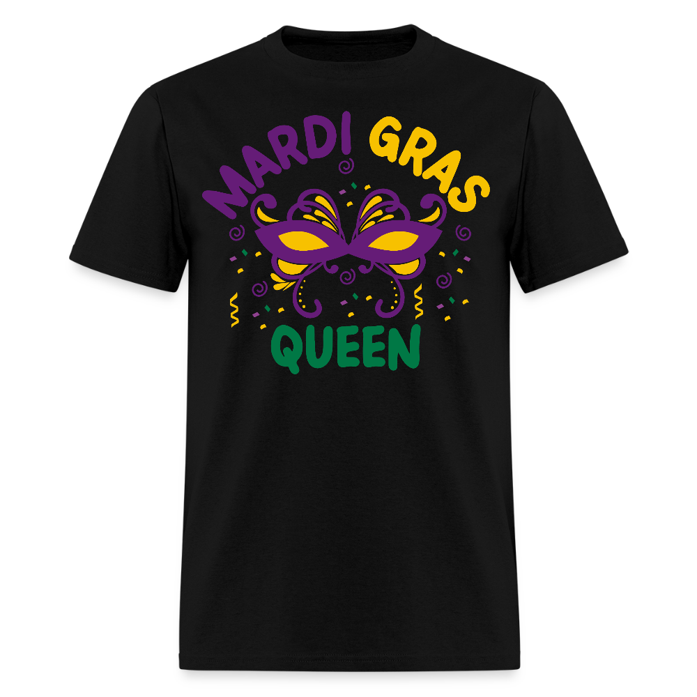 Funny Mardi Gras Shirts For Ladies Mardi Gras Queen T-shirt - black