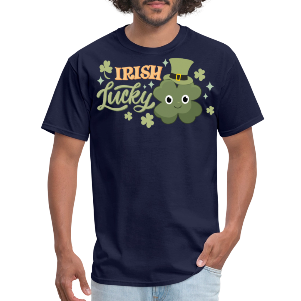 St Patrick’s Day Lucky Clover Irish Shamrock T-shirt - navy