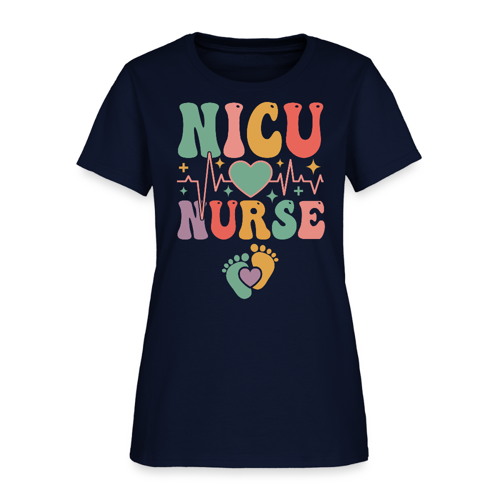 NICU Nurse Tee Cute Neonatal Nurse Appreciation T-Shirt - navy