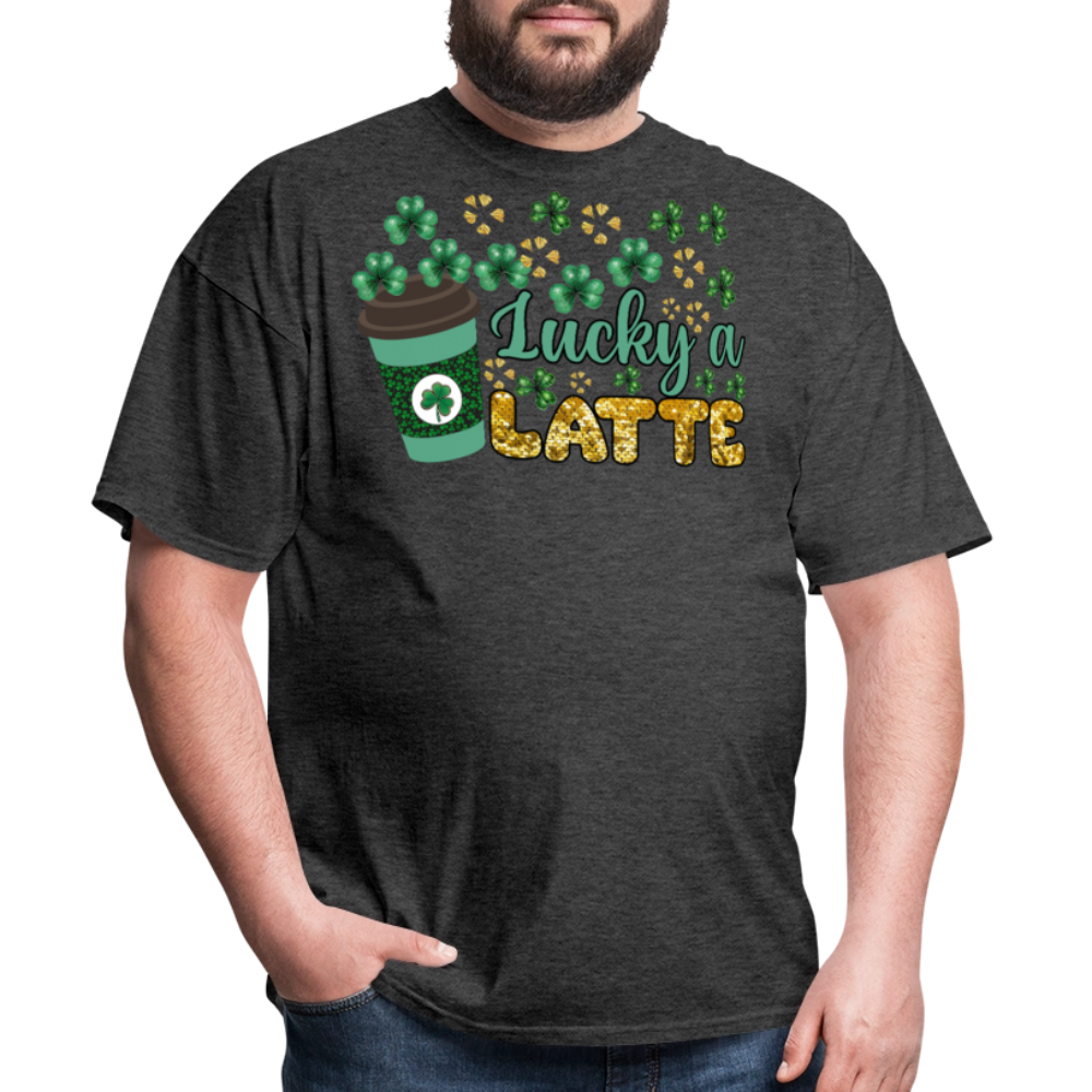 St Patrick’s Day Coffee Lucky A Latte T-shirt - heather black