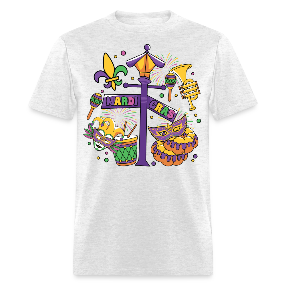 Funny And Festive Mardi Gras Outfit Mardi Gras Party T-Shirt - light heather gray