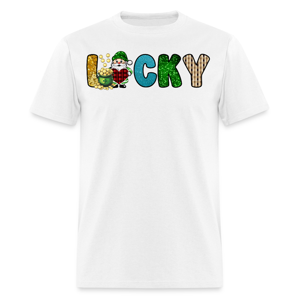 St Patrick’s Day Lucky Gnome T-shirt - white