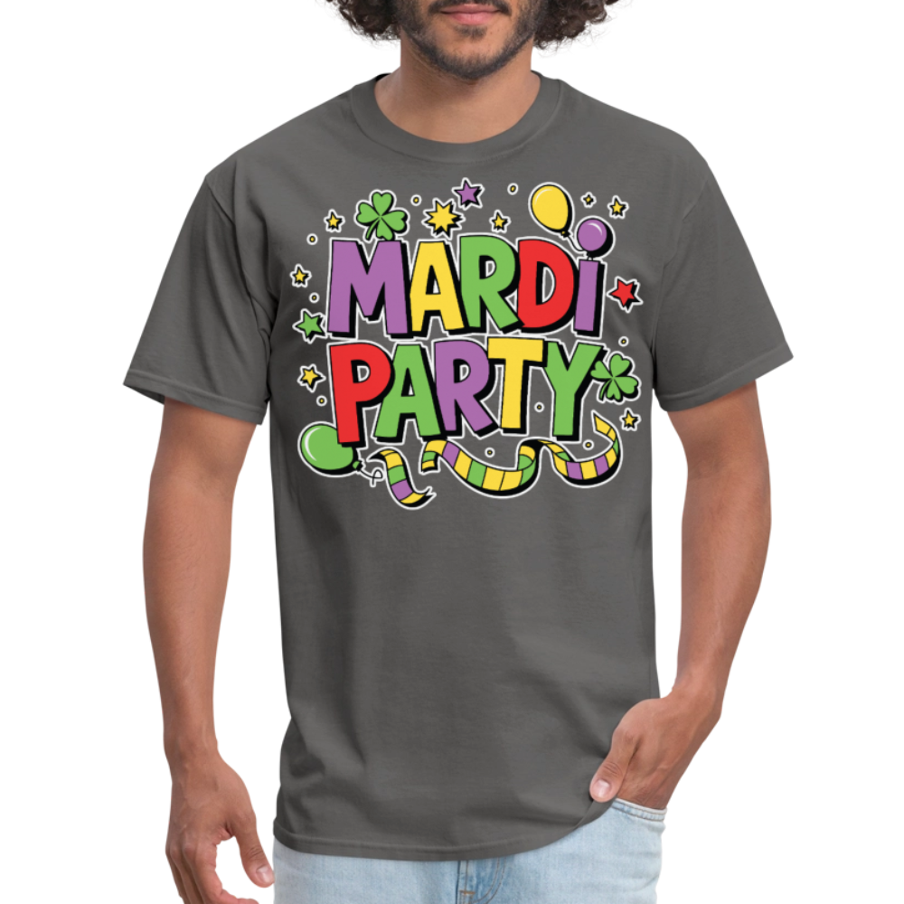 Mardi Gras Party Shirt For Men and Women New Orleans Festival T-shirt - charcoal