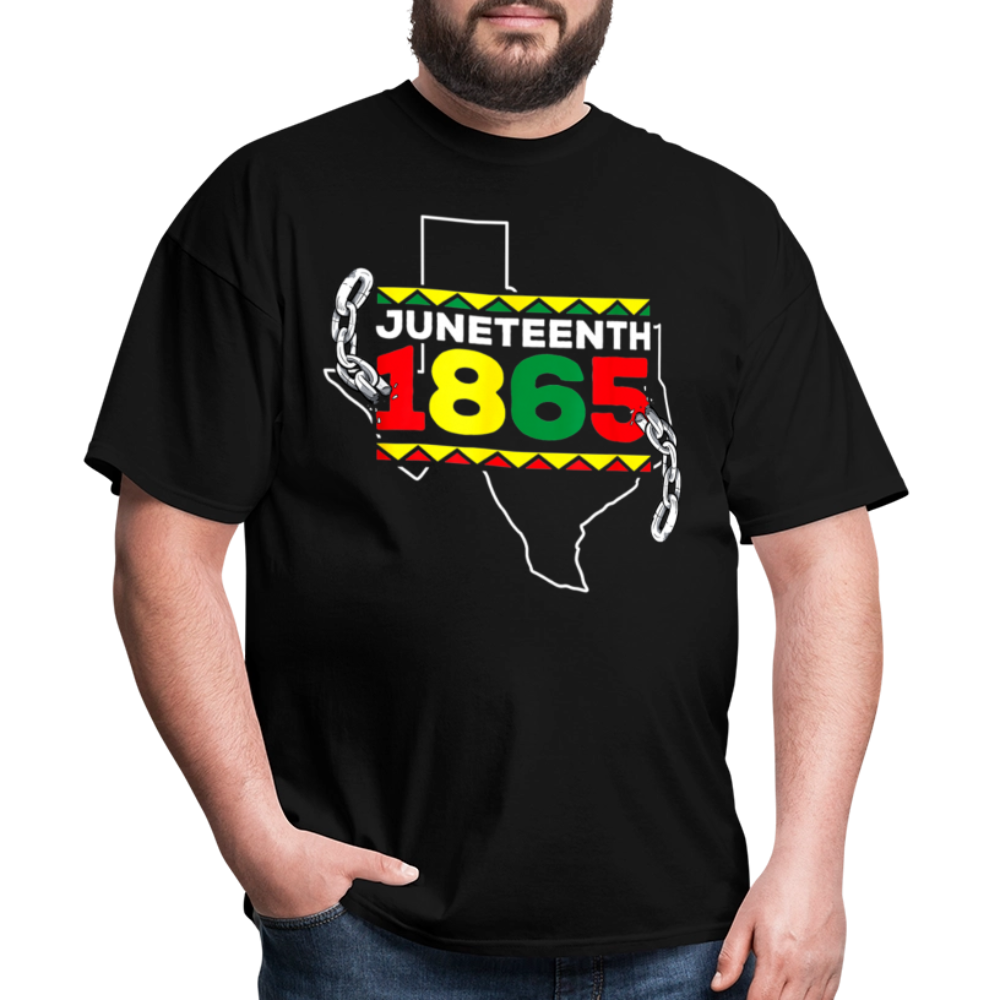 Juneteenth 1865 Tee For Men and Women Black History Month T-shirt - black