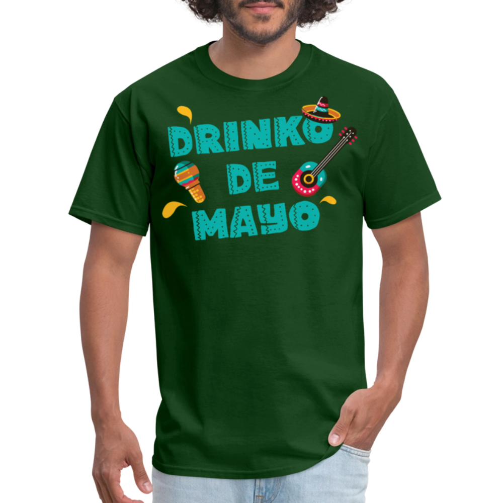 Mexican Fiesta Drinking Outfit Drinko De Mayo Party T-shirt - forest green