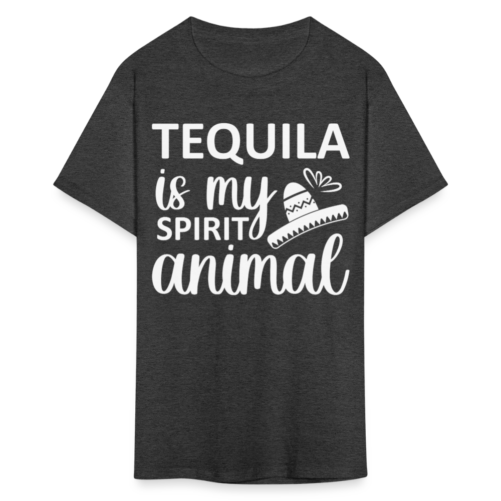 Tequila Is My Spirit Animal Party T-shirt - heather black