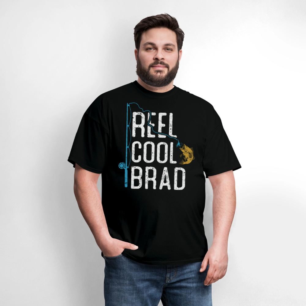 Reel Cool Brad Funny Fishing T-shirt - black