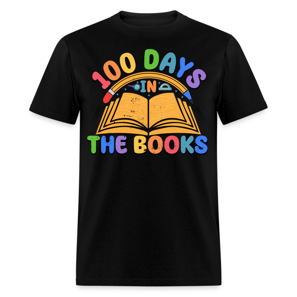 100 Days In The Books Reading Celebration Unisex T-shirt - black