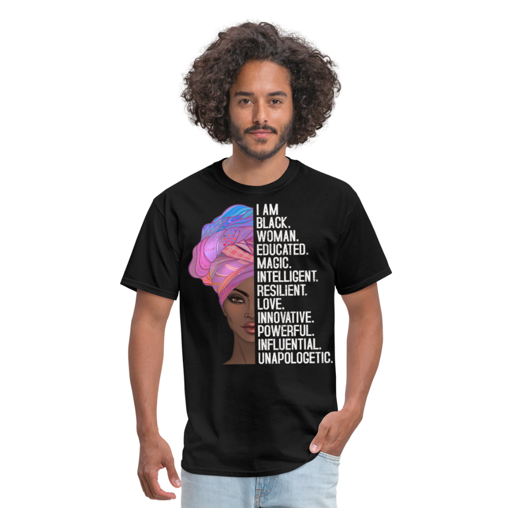 Black Woman Empowerment Shirt Black Girl Magic Unisex T-Shirt - black