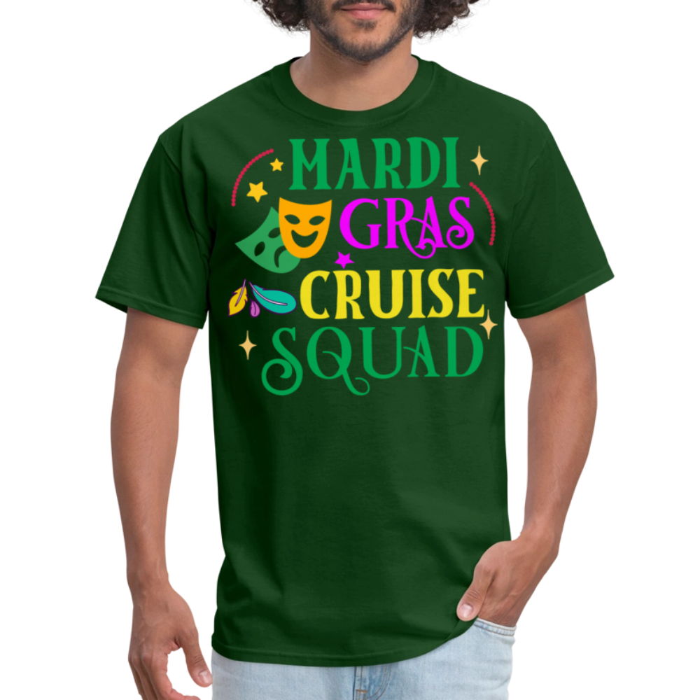 Funny Mardi Gras Cruise Squad Unisex T-shirt - forest green