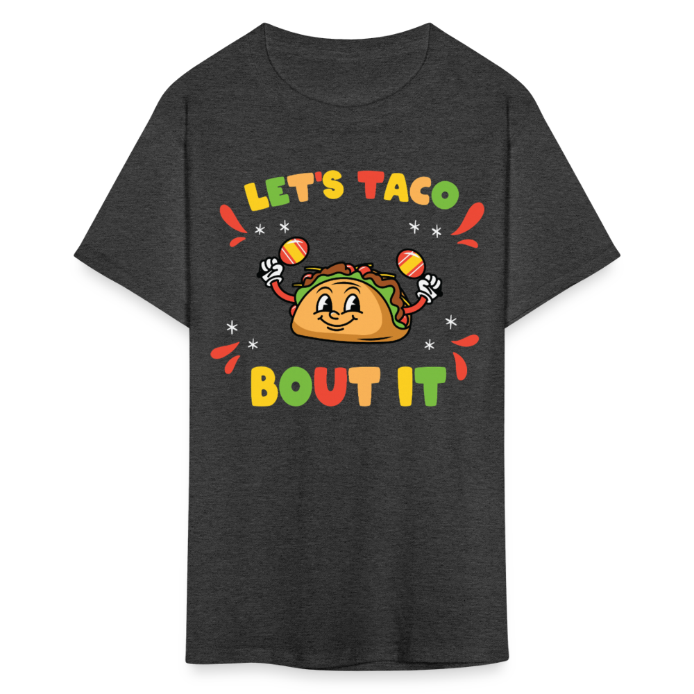 Mexican Food Lovers Tee Let's Taco Bout It T-shirt - heather black