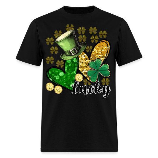 St Patrick’s Day Lucky Charm T-shirt - black