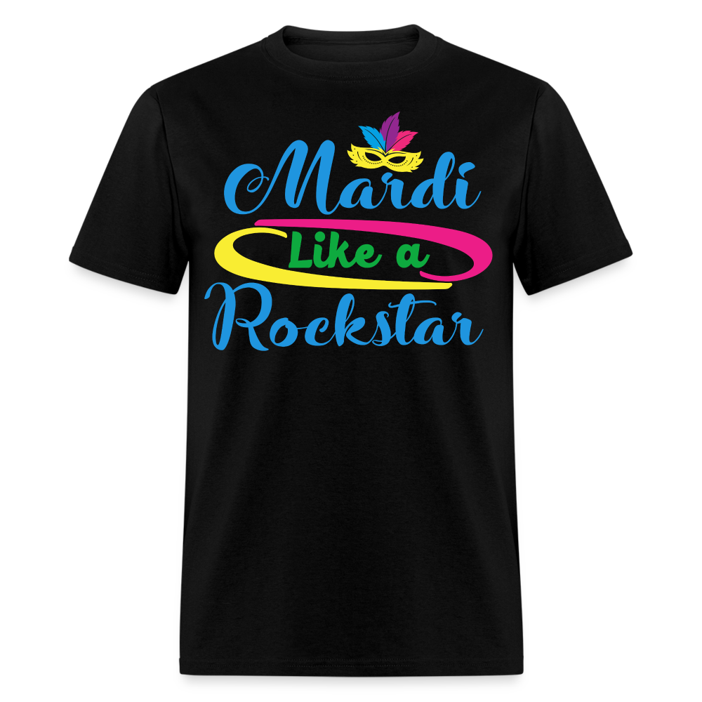 Mardi Gras Rockstar Shirt For Men And Women T-Shirt - black