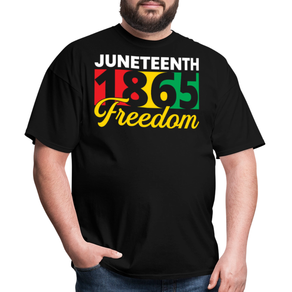 African American Pride Tee Juneteenth 1865 freedom Unisex T-Shirt - black
