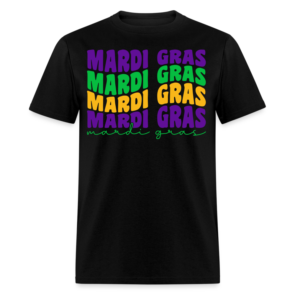 Carnival-themed Shirt for Mardi Gras lovers Colorful festival Graphic T-shirt - black