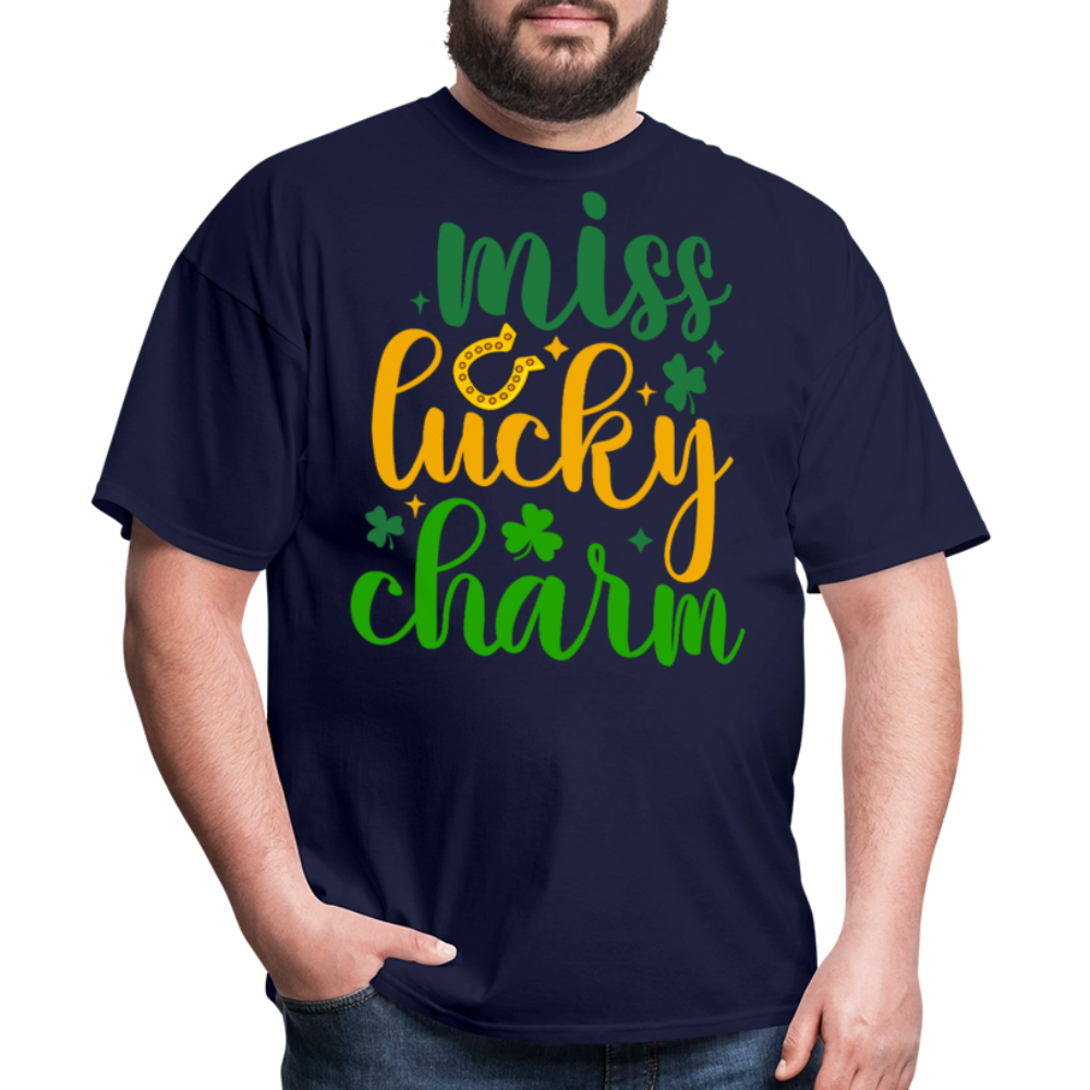 Miss Lucky Charm St Patrick’s Day T-shirt - navy