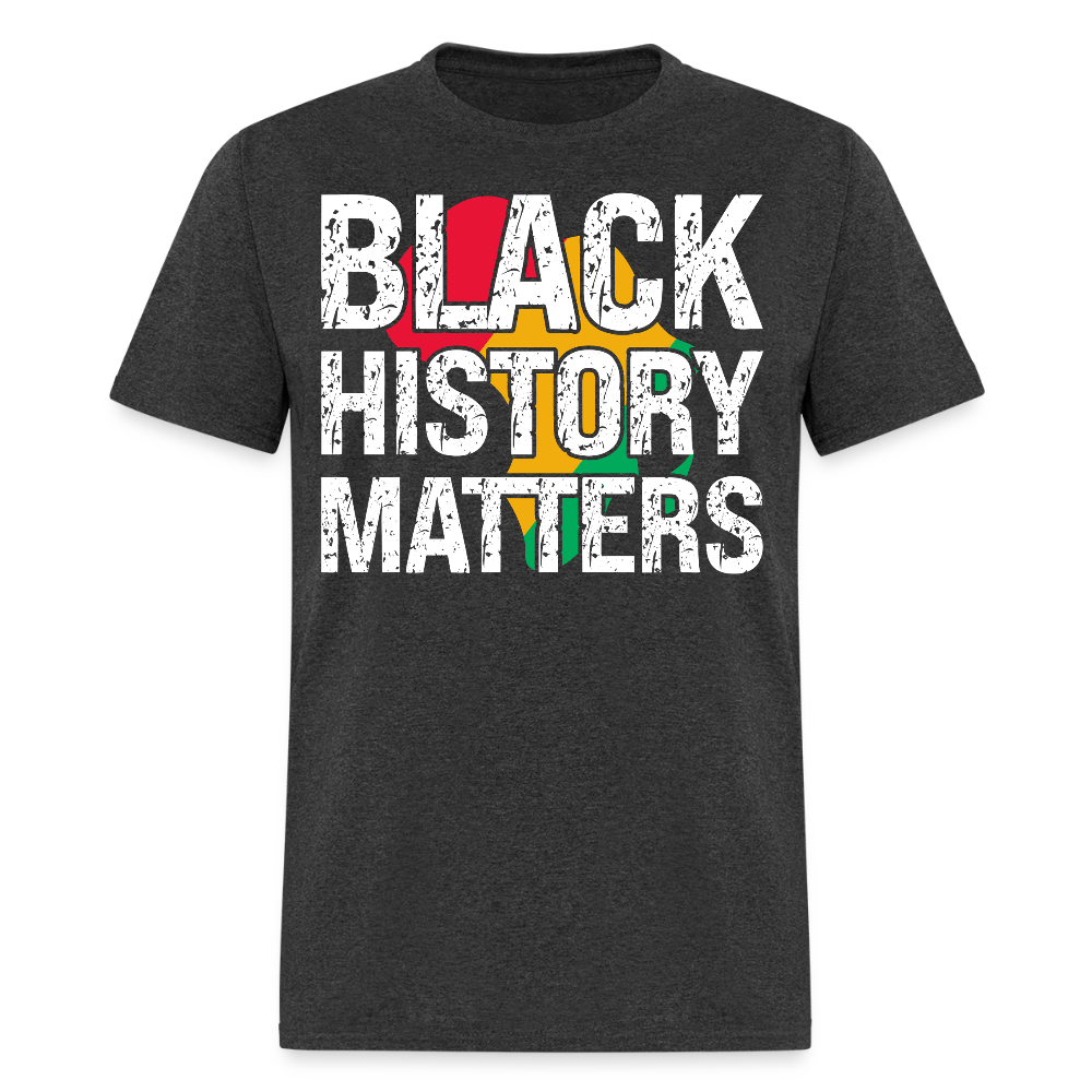 African American Pride Tee Black History Matters Shirt For Men and Women - heather black