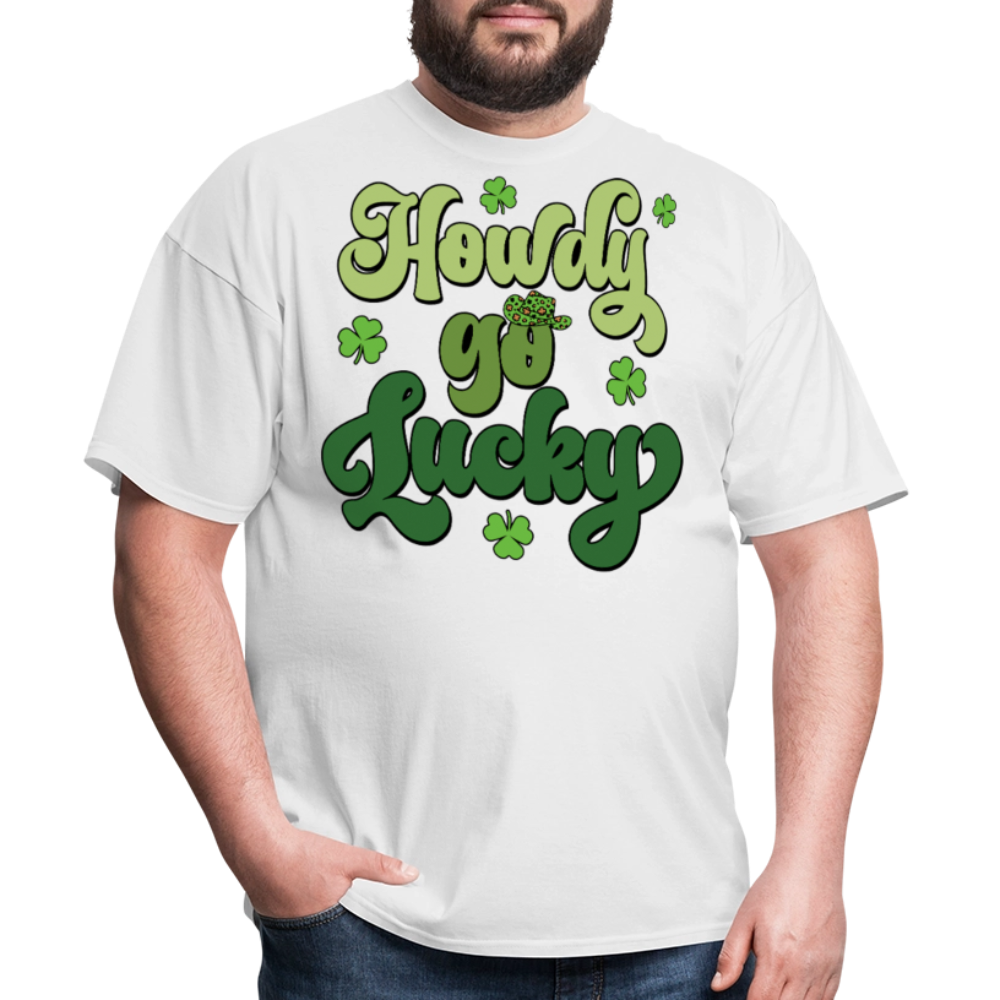 Howdy Lucky St Patrick’s Day Graphic T-shirt - white