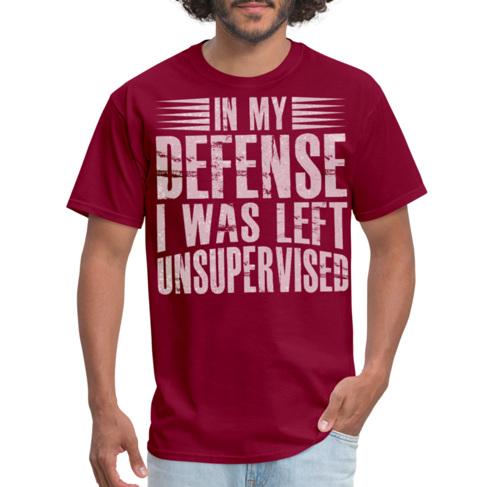 Unique In My Defense Graphic Tees Unisex Classic T-Shirt - burgundy