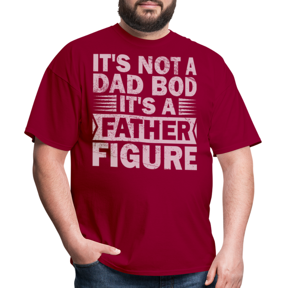 Funny Dad Bod T-shirt For Men Father Figure Shirt - dark red