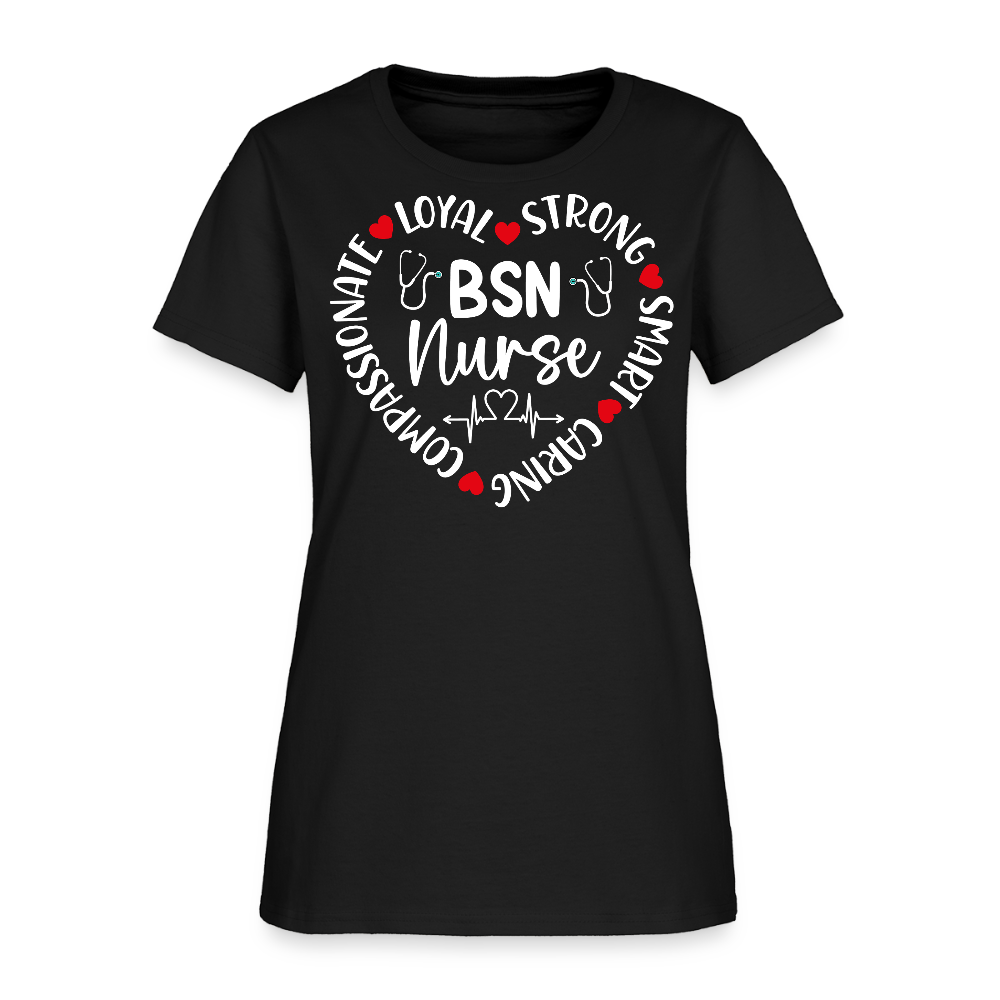 Cute BSN Nurse Graduation Gift Women's T-Shirt - black